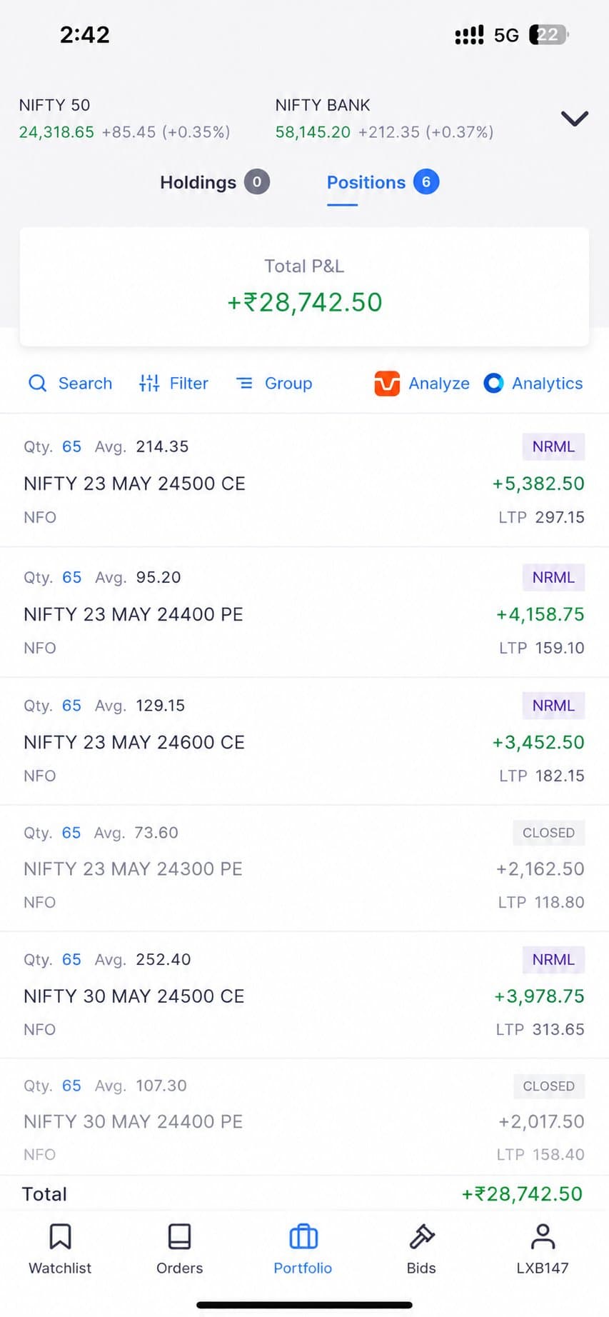 Student proof screenshot — Strategy